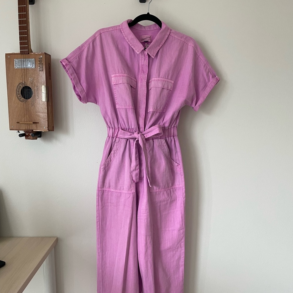 Universal Thread Pink Short-Sleeve Utility Jumpsuit